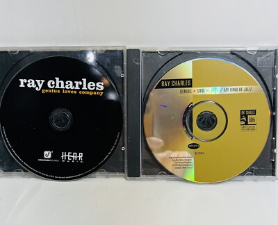 Genius Loves Company by Ray Charles (CD, 2004) + Ray Charles-My Kind of Jazz