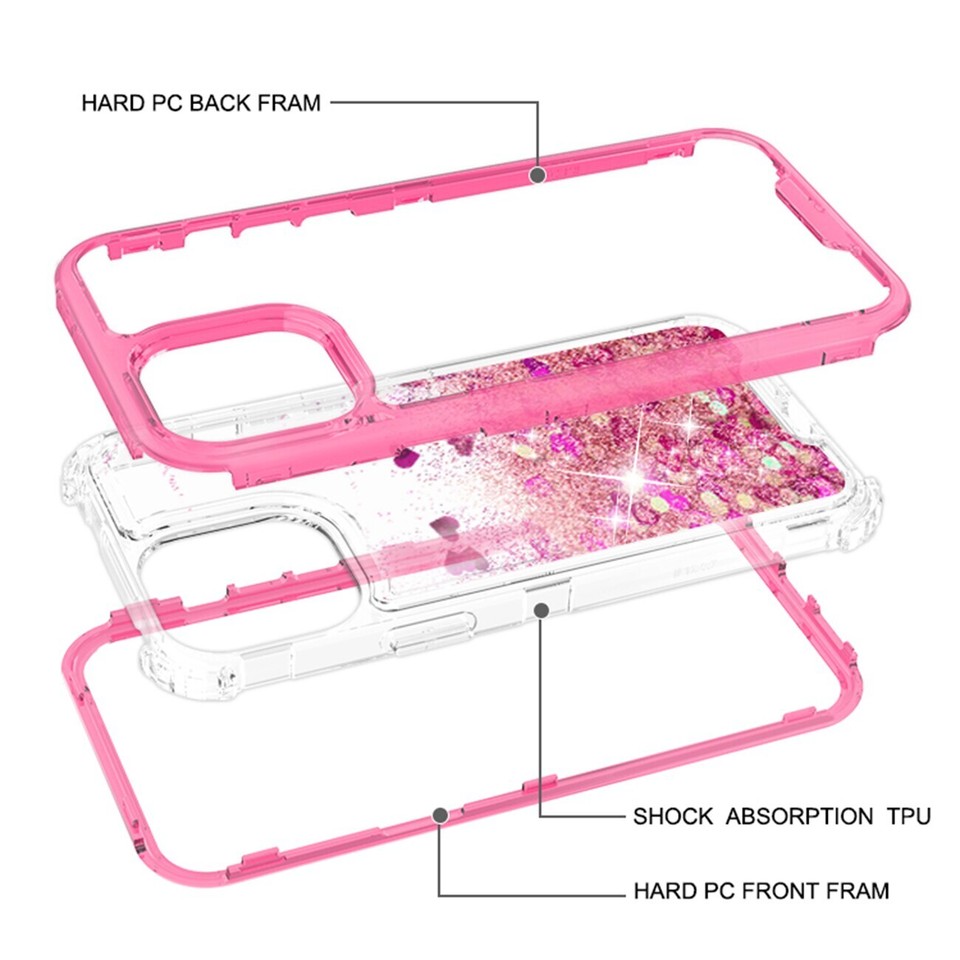 Glitter Case Moving Quicksand In BlackAPPLE IPHONE 12 PRO MAX In Hot