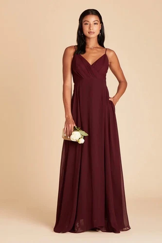 Birdy Grey KAIA DRESS CHIFFON CABERNET NEW NWT BRIDESMAID WEDDING Medium