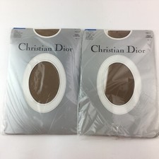 Lot of 2 Christian Dior Pantyhose Diorella French Champagne Size 2 Sandal NEW