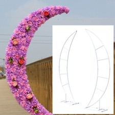 2pcs Crescent Moon Arch Wedding Party Frame Party Framework Stand Floral Rack