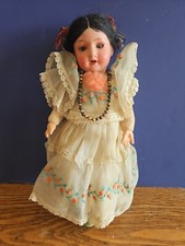 10" German Painted Bisque Head Doll All Original