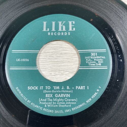 Rex Garvin Sock It To ‘em J. B. Part 1 & 2 I II 45 RPM Like Records 7” Vinyl - Picture 2 of 6