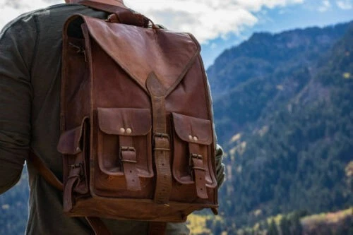 Leather Backpack Bag Men's New Laptop Vintage Satchel Rucksack Messenger Genuine