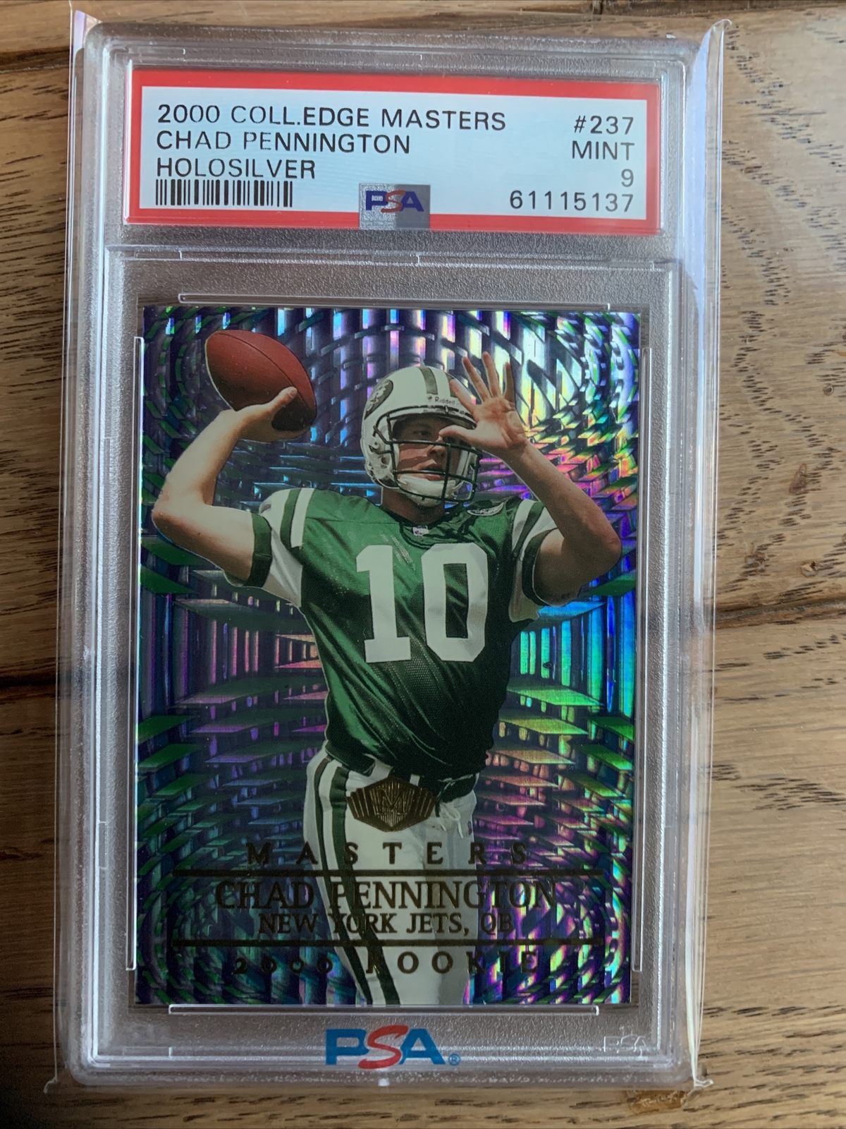 Chad Pennington Collector's Edge Masters #237 Holosilver