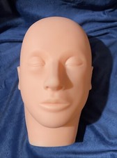 Eyelash Practice Head Reusable Soft Silicone Makeup Massage Mannequin Face Set 2