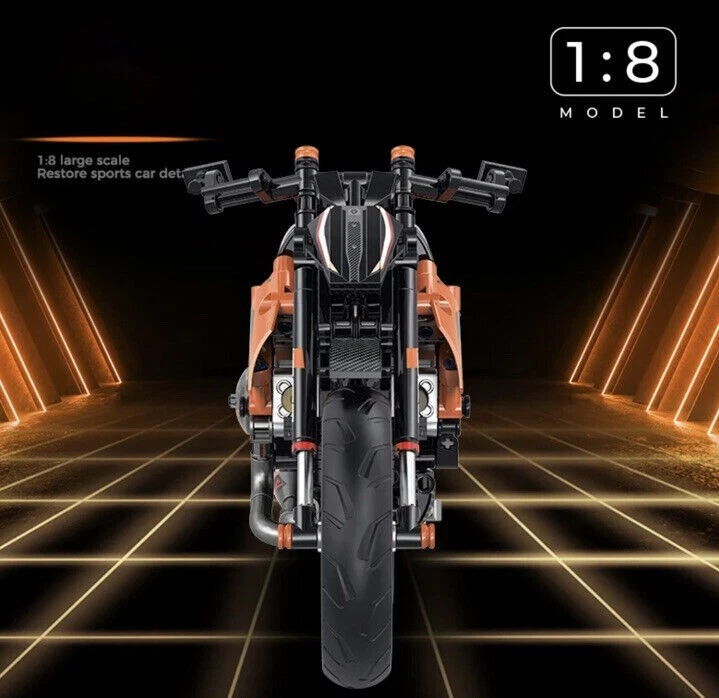 Not Lego Motorbike Superduke Moto Racing 1290 1:8 Model Building Block Set 579pc - Image 2 of 4