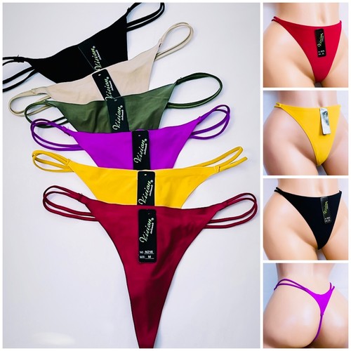 6 pk Sexy Women G String Briefs Ice Silk Panties Girls Underwear Thong Underpant - 第 1/16 張圖片