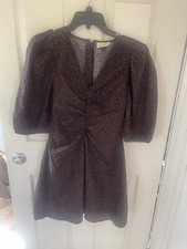 Universal Thread Elbow Puff Sleeve Ruched Mini Dress Size 4