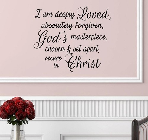 Buy I Am Deeply Loved God S Masterpiece Secure In Christ Bible Verse Wall Decal Art Online In Kuwait