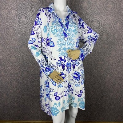 Women Johnny Was Dress White Viscose 38