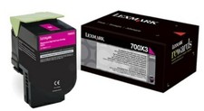 New Lexmark 70C1XM0 701XM, 70C0X30, 700X3 Magenta Toner Cartridge