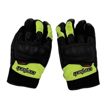 Cortech HDX 3 Motorcycle Gloves in Black Hi-Vis Yellow Neon Large LRG
