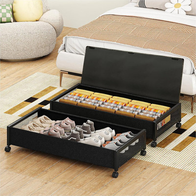 2 Pack under the Bed Storage Containers,36 Inch Long Underbed Storage with Wheel