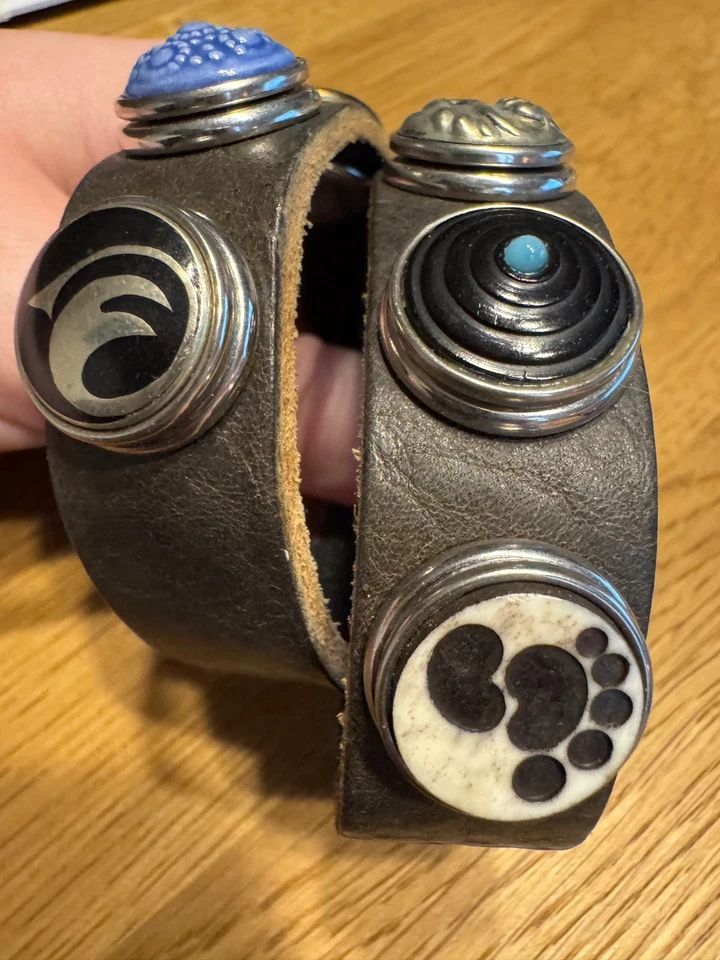 Noosa Amsterdam classic double leather armband with 6 chunks - Bild 3 von 4