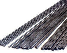 8 PCS 1.4mm Carbon Fiber Square Rods 1.4x1.4x300mm Solid Inside Tube DIY