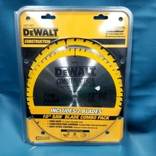 NEW DeWalt 2-Pack 10" Circular Saw Blades DW3106P5 Carbide 60 + 32 Tooth
