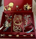 LOT Vintage Estate COSTUME JEWELRY Brooches, Rings, Earrings, Necklaces, More!