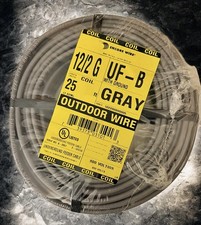 Encore Wire - Gray 25 Ft. 12/2 G UF-B with Ground