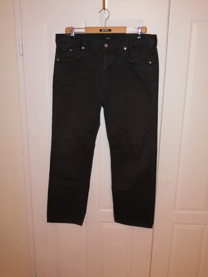 Hugo Boss Jeans W38 L30 Herren Kansas Regular Fit Straight Leg schwarz Top Zust 