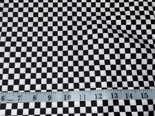 NEW Black White Race Checkered Quilting Fabric 100 Cotton Sold by 1/2 Yard