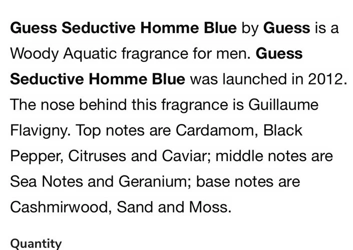 GUESS SEDUCTIVE Pour Homme BLUE 100ml + Free Gift😃 - image 3 of 3