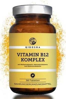 Vitamin B12 Komplex 500mcg  -  365 Stk im Glas - drei B12-Formen - vegan