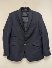 M&S Sartorial Alfred Brown | Single Breasted Navy Wool Blazer | 40S