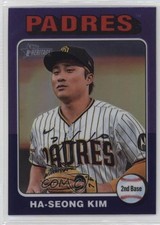 2024 Topps Heritage Hot Box Chrome Purple Refractor Ha-Seong Kim #417 19gz