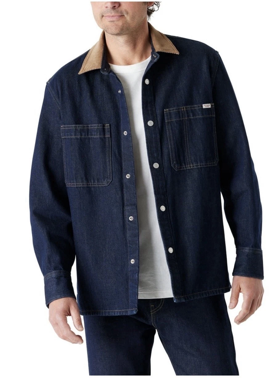 Levi signature Men's Denim Work Utility Shirt Jacket Size XL W/Corduroy Collar
Opens in a new window