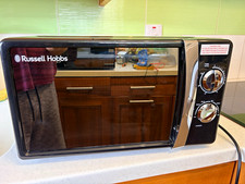 Russell Hobbs RHMM701B-N/01 17L 700W Countertop Microwave Black Defrost Timer