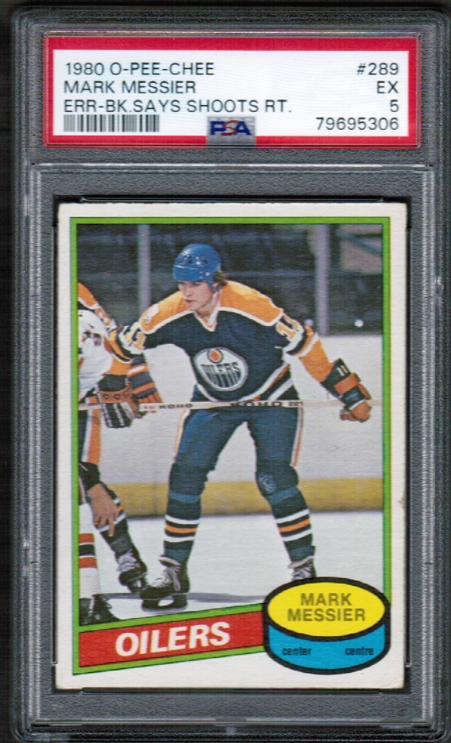 1980 81 OPC O-Pee-Chee #289 Mark Messier Rc Rookie PSA 5 EX HOF