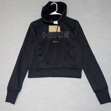 Nike Women  s Sports Training Hoodie Sweatshirt Thumb Hole XS Therma-Fit NWT Blak