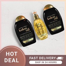 OGX Kukui Oil Shampoo , Conditioner. Oil for Frizzy Hair 3 Item One Each