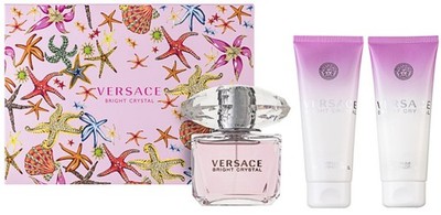 Versace Bright Crystal EDT Set 50ml + 50ml DG + 50ml BL OVP NEU