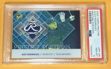2002 Pristine Portions #/1000 Alex Rodriguez  Game-Used Rawlings Logo PSA 8