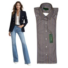 NWT Brunne Button Down Shirt DICKEY Compatible with VERONICA BEARD Blazer 00-14