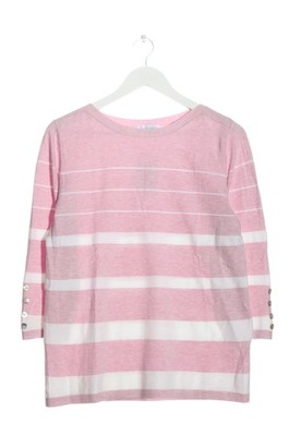 HUCKE BERLIN Strickpullover Damen Pullover Gr. DE 40 pink-weiß Casual-Look