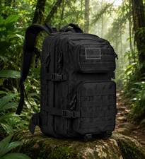 Military Tactical Backpack 40L   MOLLE 3-Day Assault Pack - Black