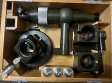 Carl Zeiss Jena Vintage Microscope 474 in Original Box Rare Military Green Old