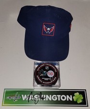 Nic Dowd Signed Nameplate, Signed Puck, And Training Camp Hat