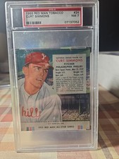 1955 Red Man Tobacco #24 Curt Simmons PSA 7 NM Phillies 7052