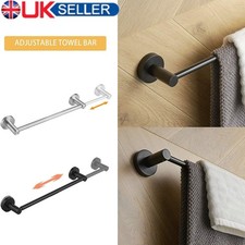 Adjustable Stainless Steel Towel Rack Wall Mounted Towel Rail Holder Bathroom