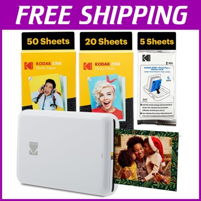 Portable Smartphone Photo Printer - 75 Sheets Bundle