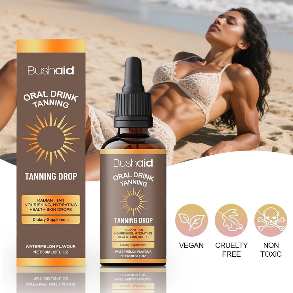 1-3PCS Drops Sunless Tanning Drops Natural Boost Melanin Enhancing Skin Tone - Image 2 of 4