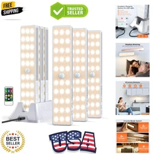 Smart Dimmable LED Motion Sensor Closet Lights with Charging Station - 6 Pack