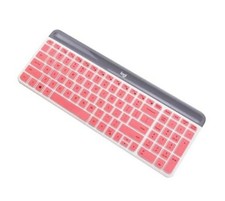Ultra Thin Silicone Keyboard Skin Cover Slim Compatible for Logitech MK470 Pink