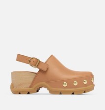 Sorel Roam n Clog RVT Women's Shoes Tawny Buff, Gum 17