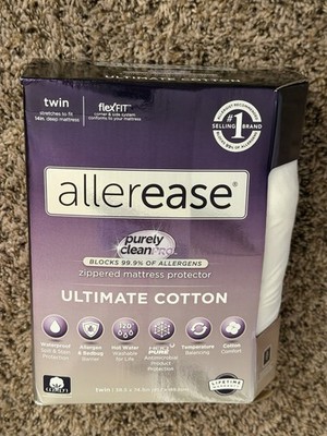 New Aller-Ease Ultimate Twin Zippered Mattress Protector Waterproof Barrier