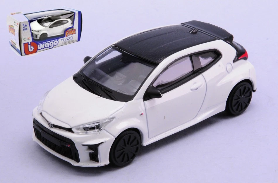 MODELLINO AUTO STATICO BURAGO TOYOTA GR YARIS BIANCO MODELLISMO SCALA 1/43 - Immagine 3 di 4